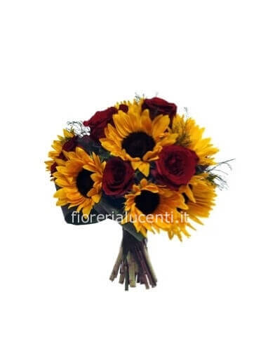 Girasoli e rose