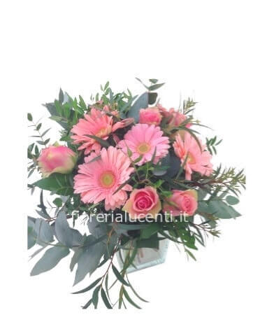 Bouquet di fiori toni del rosa