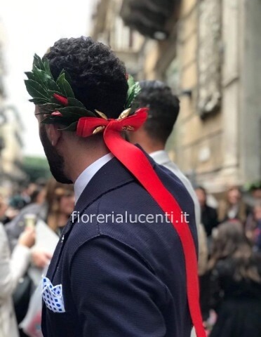 Coroncina di alloro per laurea,in stile impero ,da personalizzare.