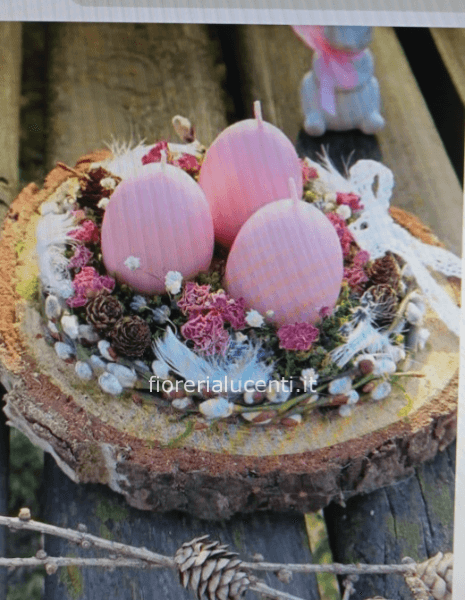 Centrotavola pasquale con uova
