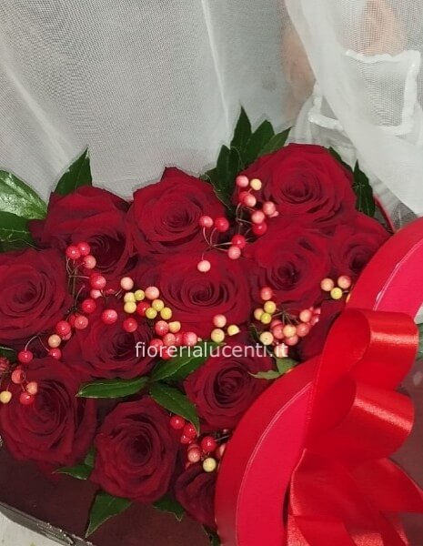 S.cuore c.trasparente 15*10 3/5 rose