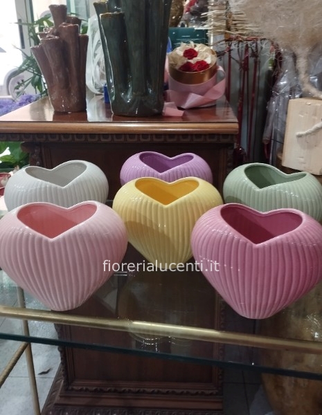 Vaso cuore colori assortiti